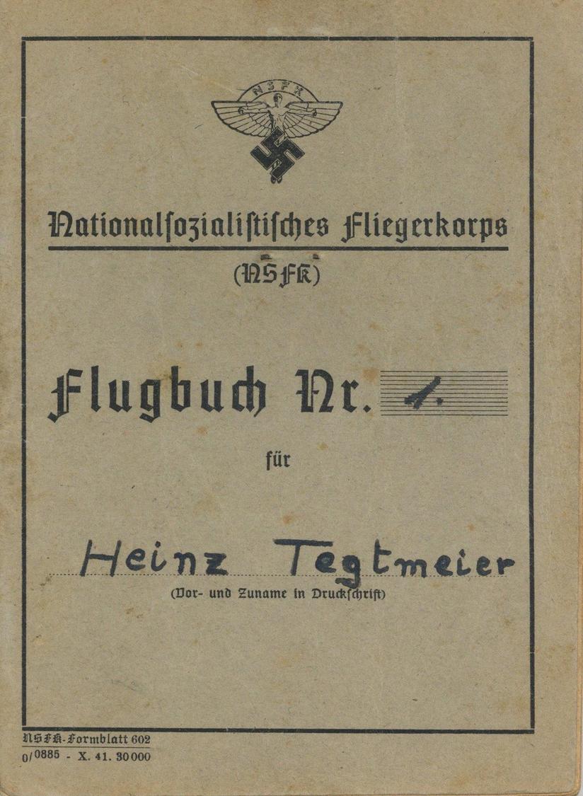 Flugzeug WK II Nationalsozialistisches Fliegerkorps Flugbuch Nr. 1 I-II Aviation - Aviatori