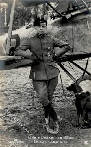 Sanke, Pilot Nr. 517 Gontermann Leutnant Foto AK I- - Piloten