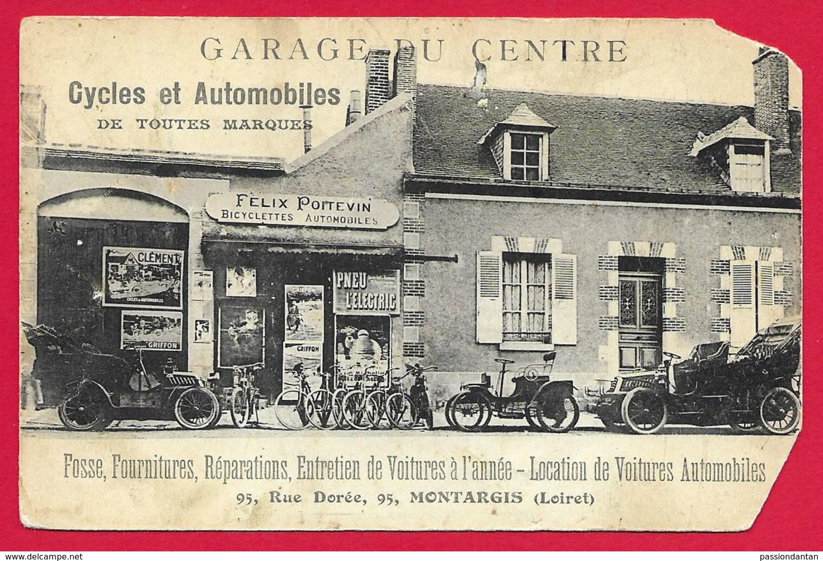 CPA Montargis - Garage Du Centre - Rue Dorée - Maison Félix Poitevin - Montargis
