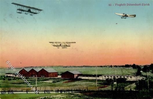 Flughafen Flugfeld Dübendeorf Zürich Fluzeuge 1911 I-II - Piloten