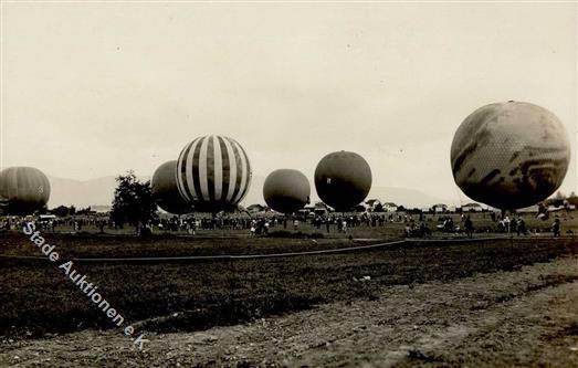 Ballon Genève (1200) Schweiz Gordon Bennett Wettfliegen  1922 I-II - Mongolfiere