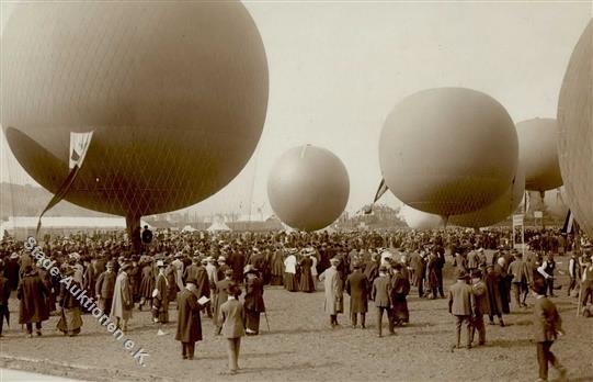 Ballon Zürich Schweiz Gordon Bennett Wettfliegen  Foto AK 1909 I-II - Luchtballon