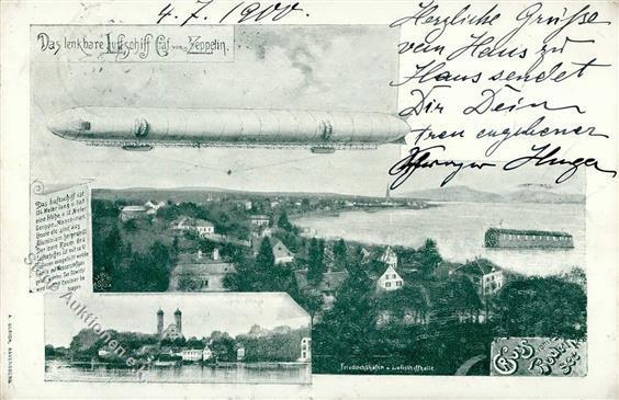 Zeppelin Friedrichshafen 1900 Ansichtskarte I-II Dirigeable - Luchtschepen