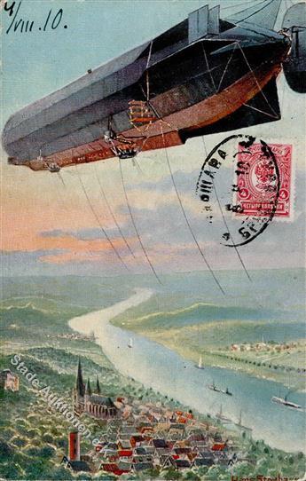 Zeppelin Sign. Störhase TSN-Verlag 994 Künstlerkarte 1910 I-II Dirigeable - Luchtschepen
