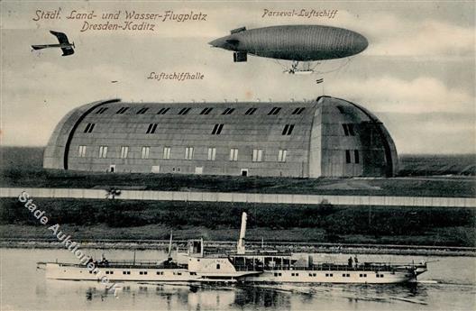 Parseval Dresden (O8000) Luftschiffhalle Flugzeug  1914 I-II Aviation - Luchtschepen