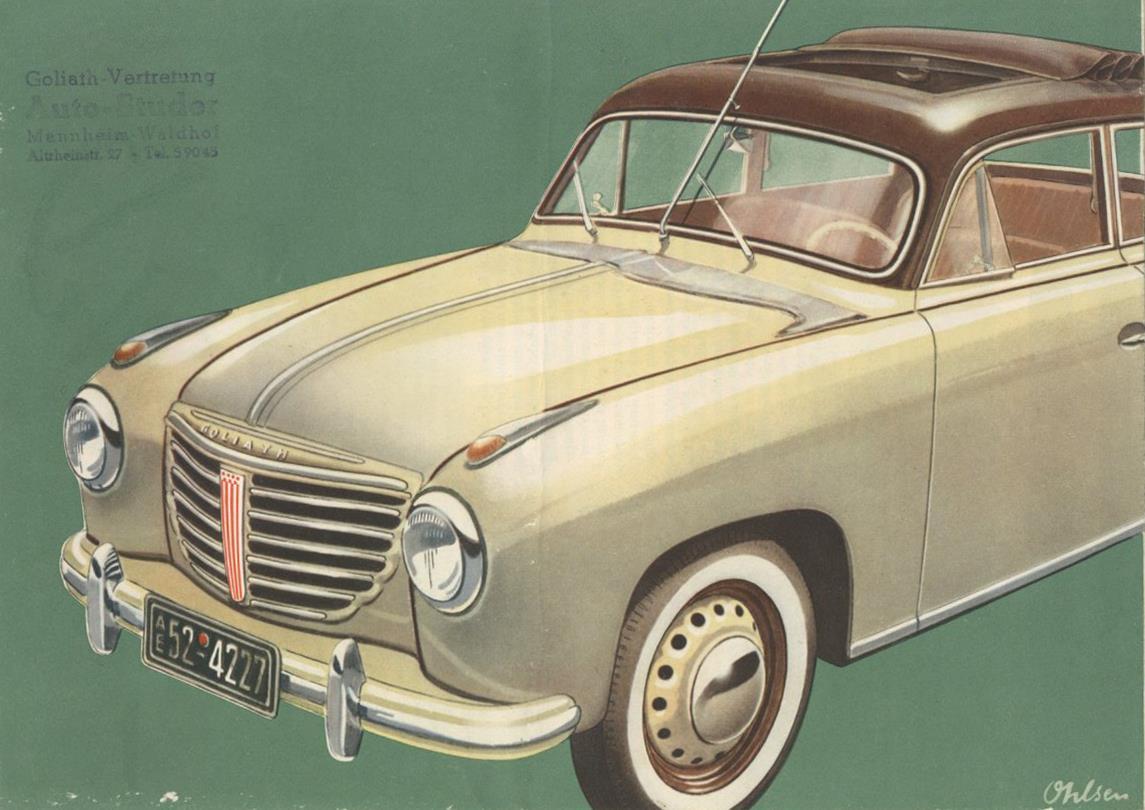 Auto Oldtimer 50'er Jahre Goliath (Borgward) Prospekt II - Altri & Non Classificati