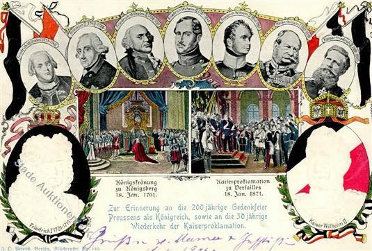 Kolonien Kiautschou Deutsche Kolonien 200 Jahre Königreich Preussen Stpl. 18.1.1901 Nach Tientsin 28.2.01 Präge-Karte I- - Storia