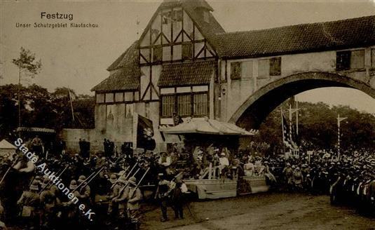 Kolonien Kiautschou Festzug Unser Schutzgebiet 2.8.09 I-II Colonies - Storia