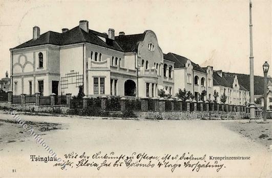 Kolonien Kiautschou Tsingtau Kronprinzenstraße 1908 I-II Colonies - Storia