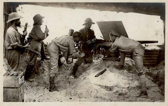 Kolonien Deutsch Ostafrika Schutztruppe Geschützstellung Am Rufidjidelta  Foto AK I-II Colonies - Storia