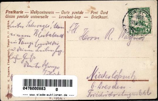 Kolonien Deutsch Ostafrika Tanga Schülerkapelle 1909 I-II (Eckbug) Colonies - Storia