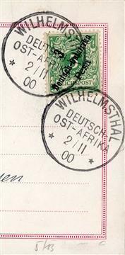 Kolonien Deutsch-Ostafrika Paradiesvogel Sign. Kummert, W. Stpl. Wilhelmsthal 2.11.00 Künstler-Karte I-II Colonies - Storia