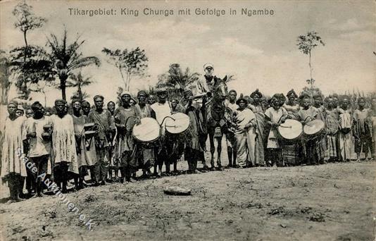 Kamerun Tikargebiet King Chunga Mit Gefolge In Ngambe I-II - Altri & Non Classificati