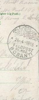 Deutsche Post Türkei Konstantinopel Stpl. Feldpost Mil. Miss. Bosanti 24.4.1918 I-II - Storia