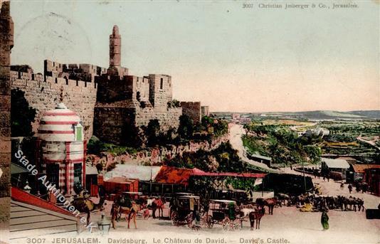 Kolonien Deutsche Post Türkei Jerusalem Davidsburg 1909 I-II Colonies - Storia