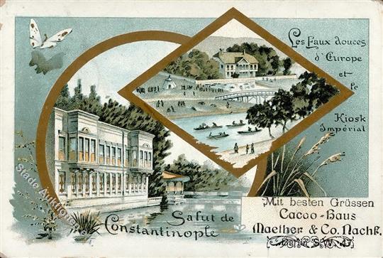 Kolonien Deutsche Post Türkei Konstantinopel Lithographie 1898 I-II (Ecken Abgestossen) Colonies - Geschiedenis