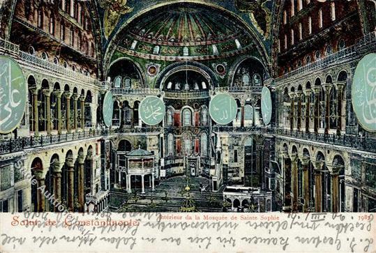 Kolonien Deutsche Post Türkei Konstantinopel Moschee Daint Sophie 1906 I-II Colonies - Geschiedenis