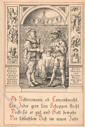 Vorläufer München (8000) Bier Neujahr  1887 I-II Bonne Annee Bière - Zonder Classificatie