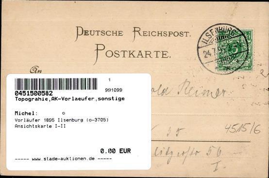 Vorläufer 1895 Ilsenburg (o-3705) Ansichtskarte I-II - Non Classificati