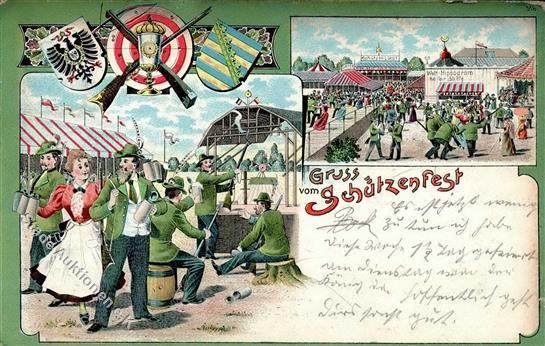 Schützenfest Künstler-Karte 1908 I-II - Altri & Non Classificati