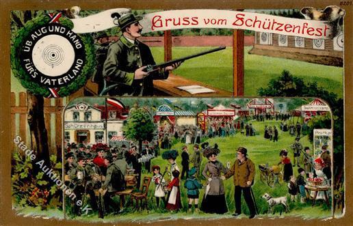 Schützenfest Künstler-Karte 1913 I-II - Andere & Zonder Classificatie