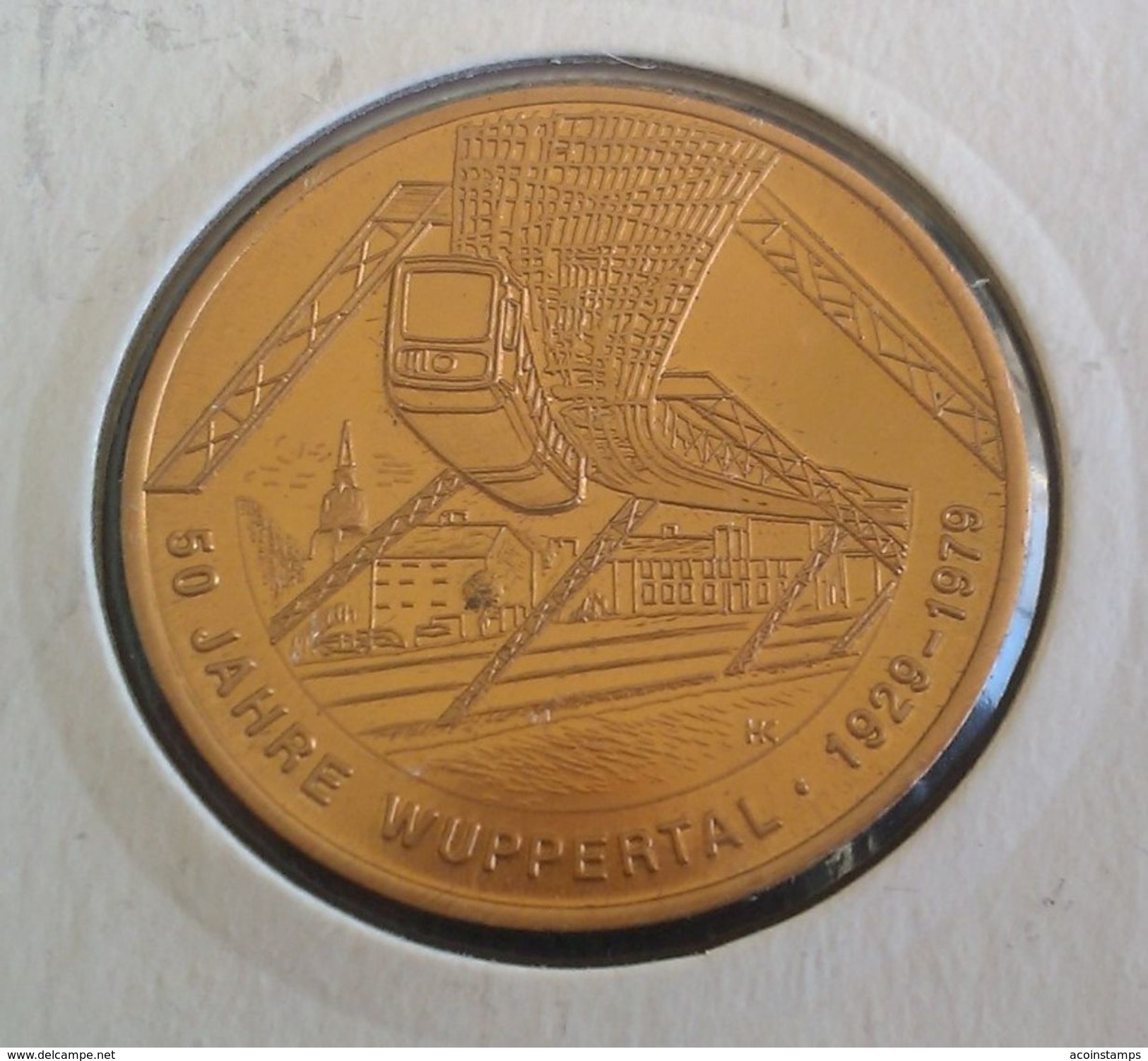 WUPPERTAL GERMANY 50 JAHRE 1929-1979 MEDAL SEIT 1952 WUPPERTALER MUNZFREUNDE E.V. DIAMETER 30mm - Other & Unclassified