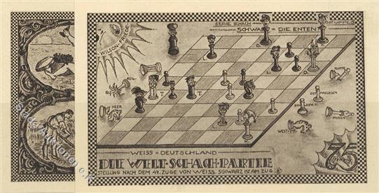 Schach 2 Vignetten Die Weltschach Partie I-II - Schaken