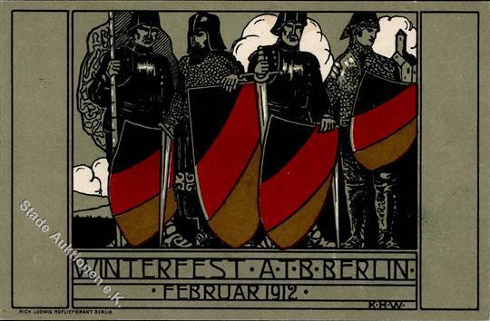 Studentika BERLIN - Winterfest 1912 Sign. Künstlerkarte I-II - Zonder Classificatie