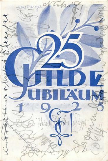 Studentika DRESDEN - 25 GILDE-Jubiläum 1925, Ecke Gestoßen, II - Zonder Classificatie