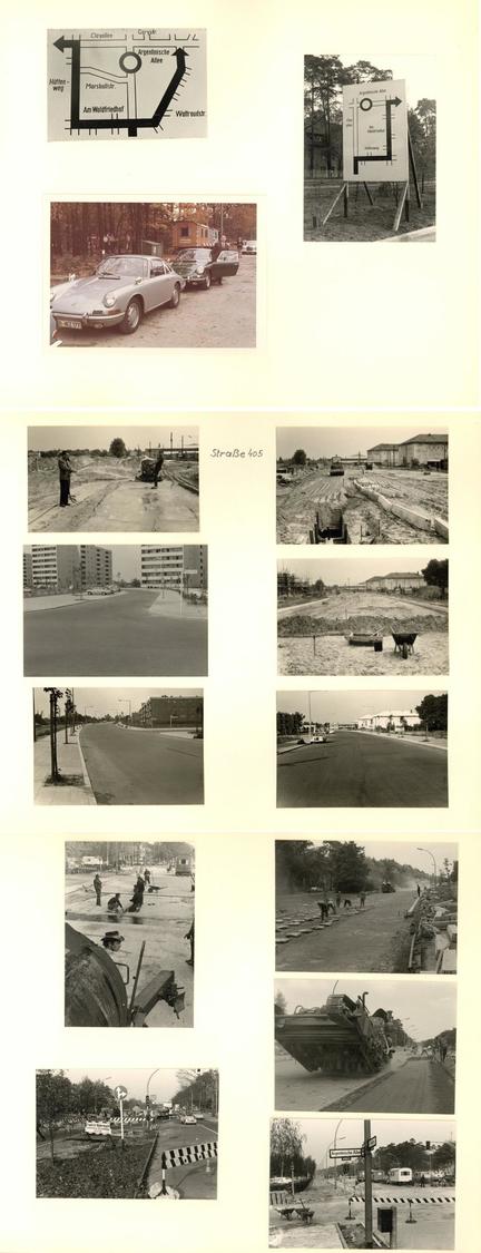 Berlin Reinickendorf (1000) Strassenbau F. Wehrmann Fotoalbum Mit Circa 60 Fotos U.a Auch 2 X Mit PORSCHE 911 I-II - Andere & Zonder Classificatie