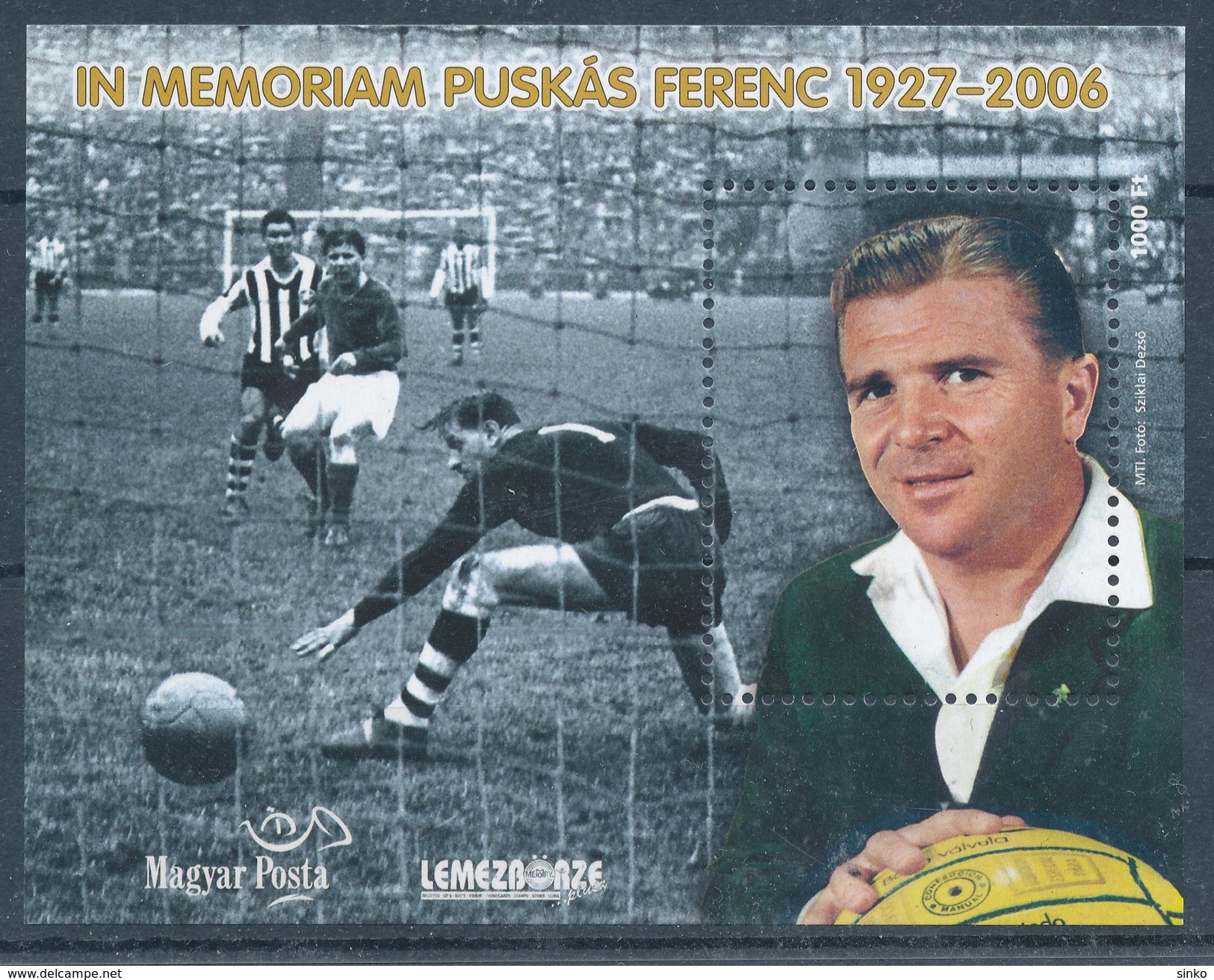 2007. In Memoriam Ferenc Puskas 1927-2007 - Commemorative Sheet - Commemorative Sheets