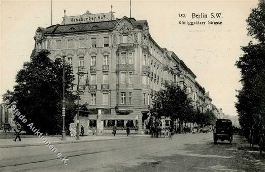 Kreuzberg (1000) Hotel Habsburger Hof Königgrätzer Straße Litfaßsäule 1910 II (Kl. Stauchung) - Andere & Zonder Classificatie