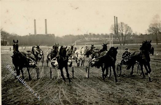 Mariendorf (1000) Pferderennen Ort Handschriftlich Foto AK II (fleckig, Abschürfung RS) - Andere & Zonder Classificatie