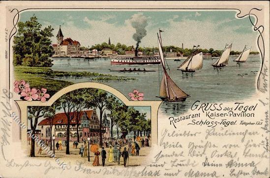 Tegel (1000) Gasthaus Kaiser-Pavillon Lithographie 1904 I-II - Andere & Zonder Classificatie