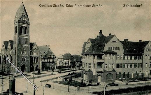 Zehlendorf (1000) Cecilien Straße Riemeister Straße Litfaßsäule I-II - Andere & Zonder Classificatie