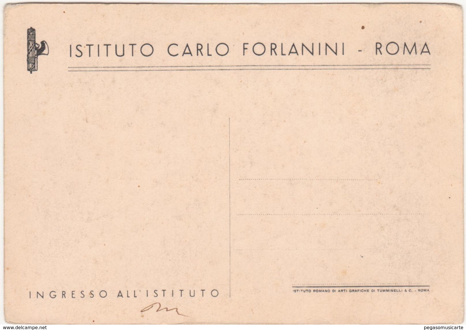 A002 ISTITUTO CARLO FORLANINI ROMA INGRESSO ALL'ISTITUTO ANIMATA 1930 CIRCA - Salute, Ospedali