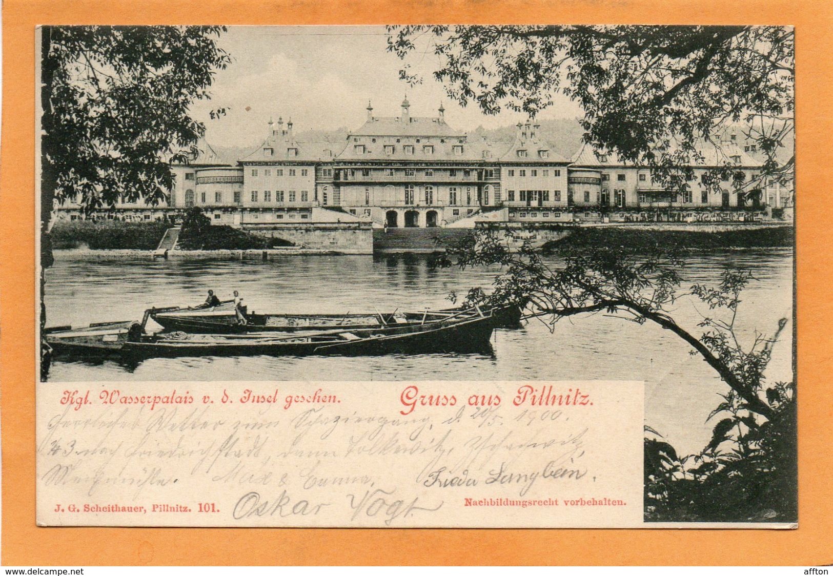 Gruss Aus Pillnitz 1900 Postcard - Pillnitz