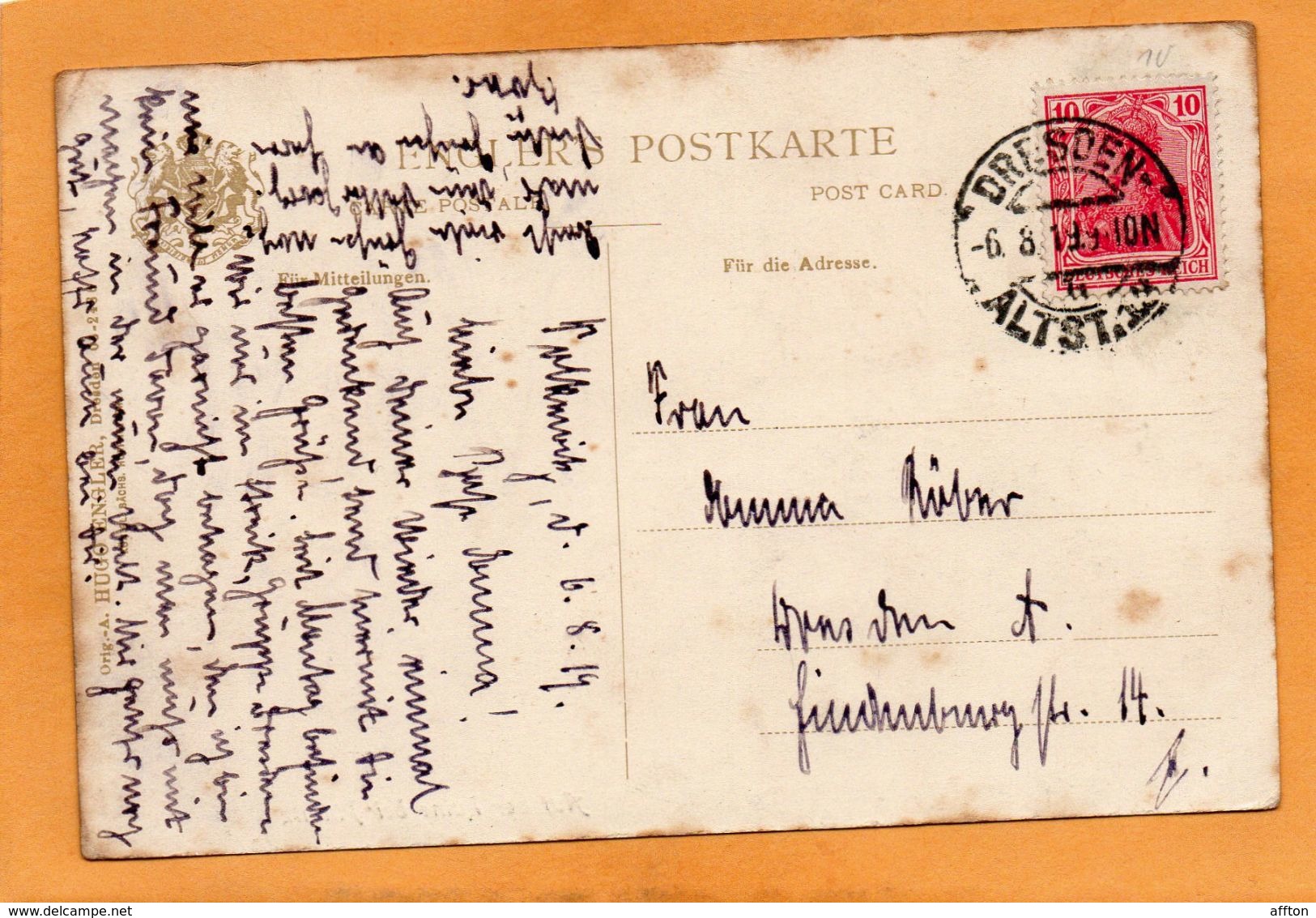 Pillnitz 1919 Postcard - Pillnitz