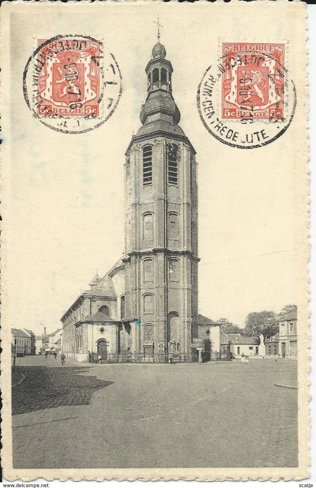 Zele    Toren En Kerk  (1700)   -    1947   Naar   Antwerpen - Zele