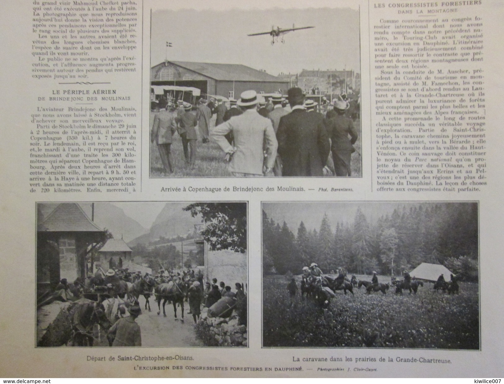 1913  Départ De SAINT-CHRISTOPHE -EN-OISANS  Congressistes Forestiers - Non Classés