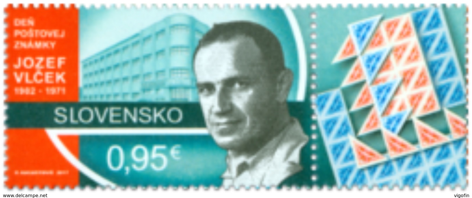 SK 2017-22  Jozef Vlček (1902 – 1971), SLOVAKIA, 1 X 1v, MNH - Ungebraucht