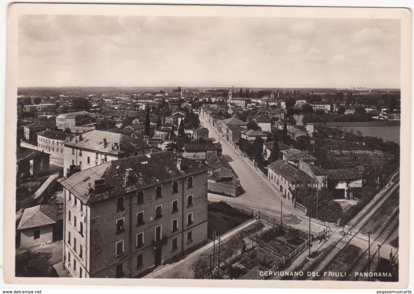 A024 CERVIGNANO DEL FRIULI UDINE PANORAMA 1950 CIRCA - Udine