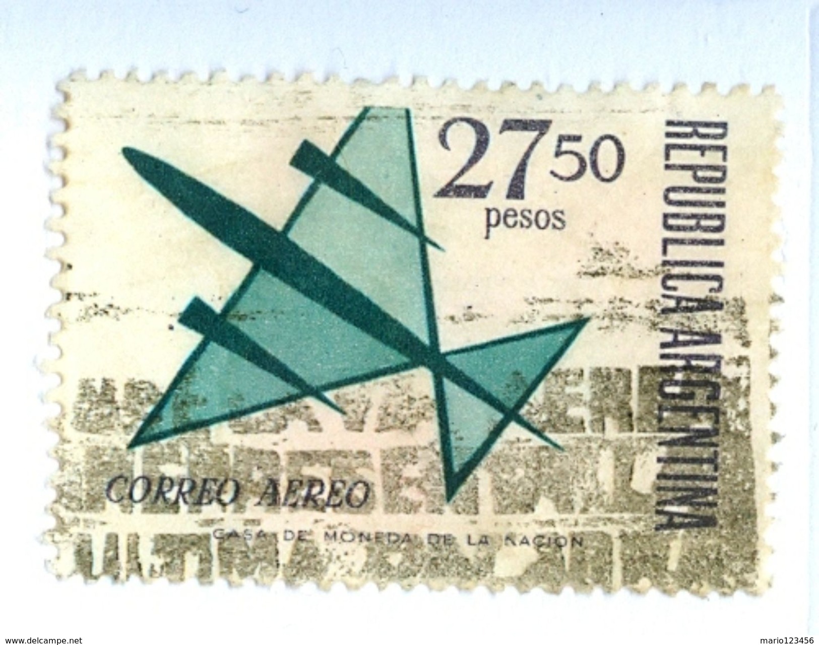 ARGENTINA, POSTA AEREA, AIRMAIL, 1965, FRANCOBOLLI USATI,  Yvert Tellier PA110 ,   Scott C103 - Usados