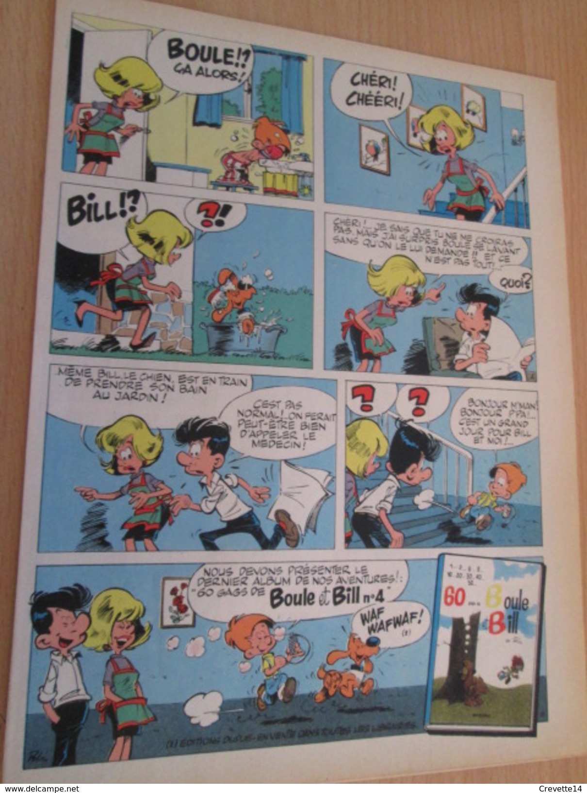 CLIP118 :PUBLICITE  De REVUE SPIROU Avec BOULE ET BILL Par ROBA  Découpée Dans Une Revue Des 70's , Page A4 - Boule Et Bill