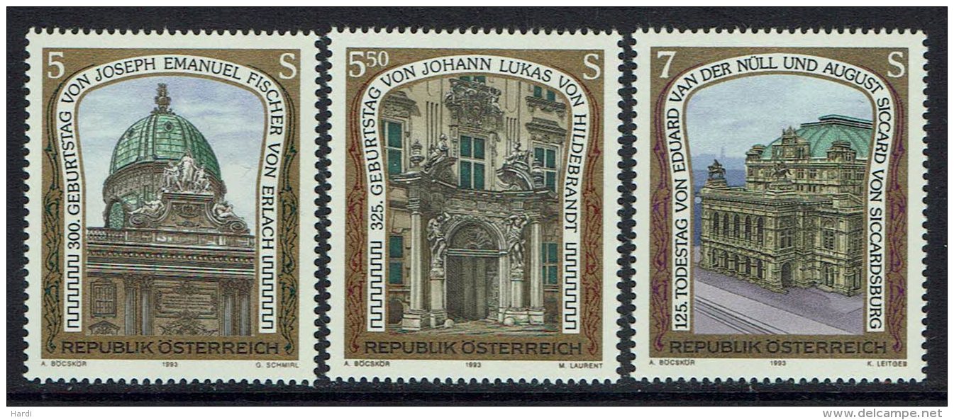 Österreich 1993, "Bildende Kunst"  MiNr 2084-2086, Postfrisch - Unused Stamps