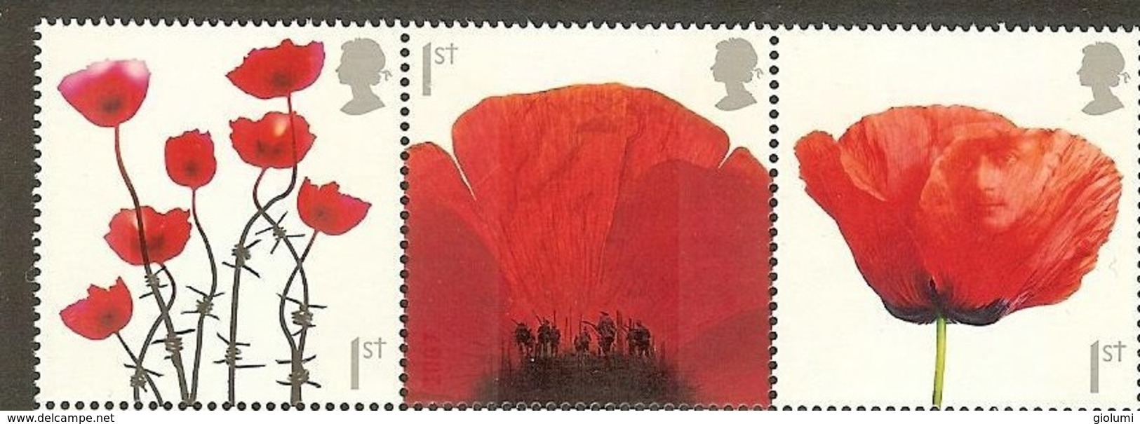 UK 2014 1st World War 100th Anniversary, Poppies Mint Set - Nuovi