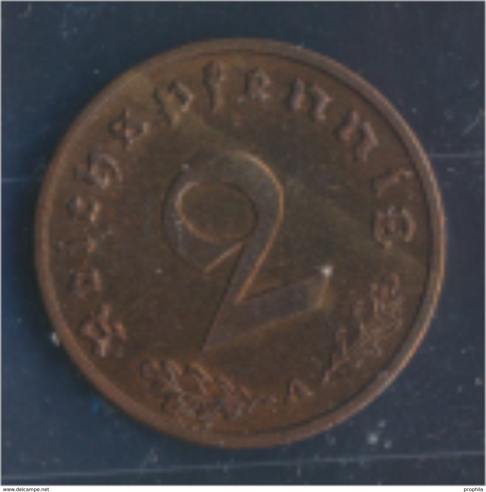 Deutsches Reich Jägernr: 362 1938 A Stgl./unzirkuliert Bronze 1938 2 Reichspfennig Reichsadler (7862397 - 2 Reichspfennig
