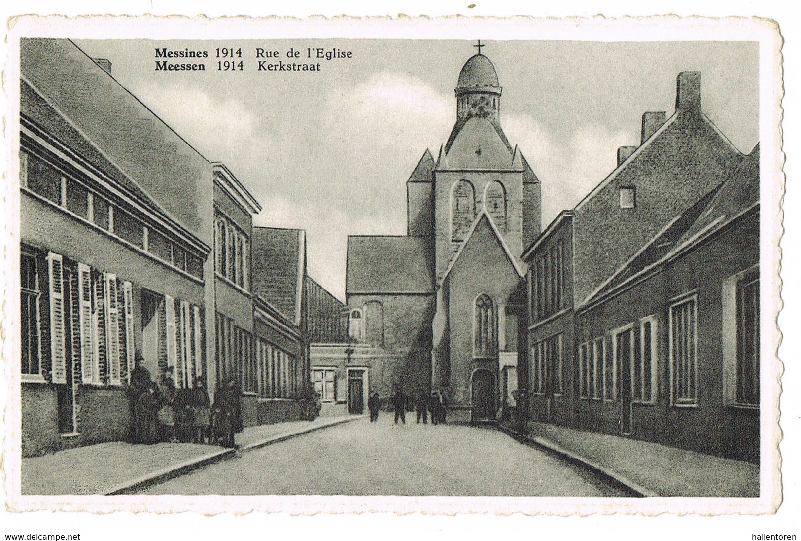 Mesen: 1914  Kerkstraat  ( 2 Scans) - Messines - Mesen