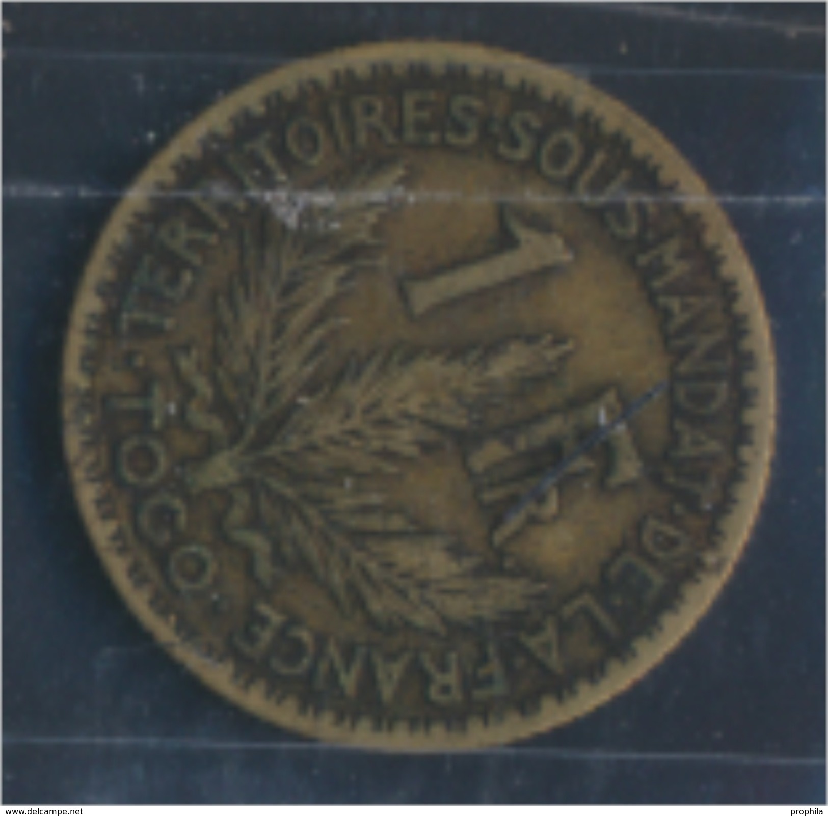 Togo 2 1924 Sehr Schön Aluminium-Bronze 1924 1 Franc Laureate (8977188 - Togo