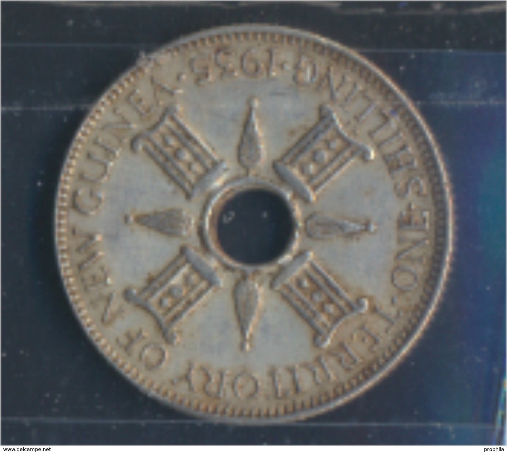 Neuguinea 5 1935 Vorzüglich Silber 1935 1 Shilling Zepter (8977171 - Papua-Neuguinea